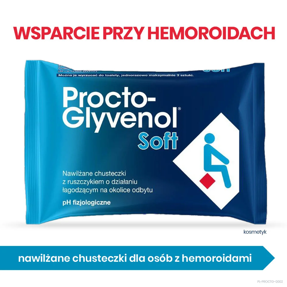 Procto-Glyvenol Soft nawilżane chusteczki dla osób z hemoroidami, 30 szt.