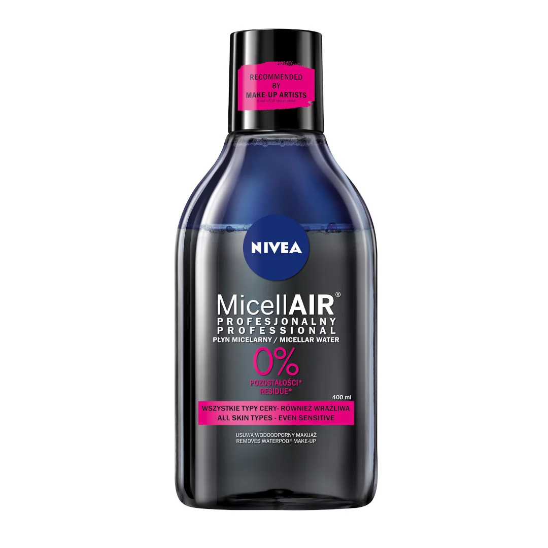 Nivea Micellair® Skin Breathe Profesjonalny dwufazowy płyn micelarny do zmywania wodoodpornego makijażu, 400 ml