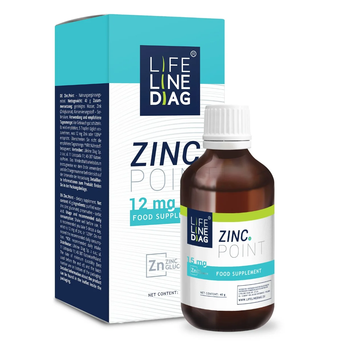 Lifelinediag Zinc.Point cynk glukonian cynku, 40 g