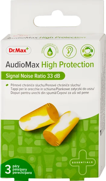 AudioMax High Protection Dr. Max, piankowe zatyczki do uszu, 6 sztuk