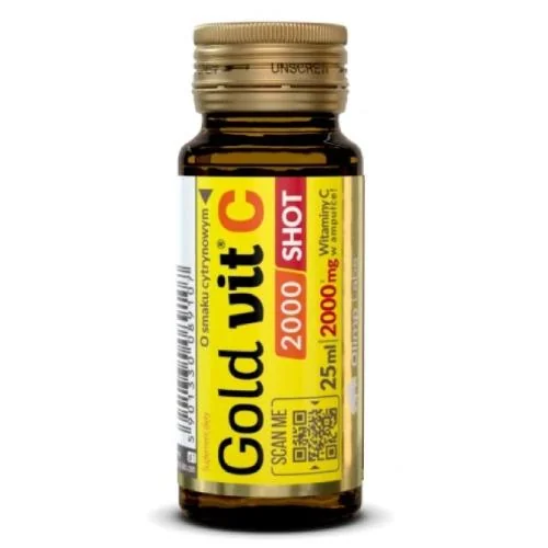 Gold Vit C 2000 Shot, ampułka szklana, smak cytrynowy, 25 ml