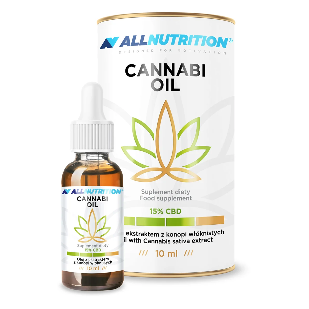 Allnutrition 15% CBD Cannabi Oil , olej z konopi, suplement diety, 10 ml