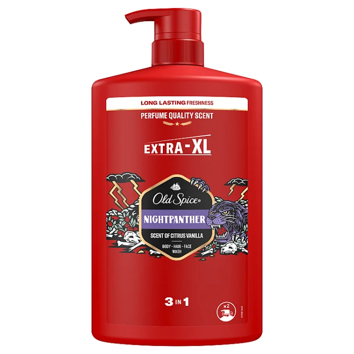 Old Spice Night Panther, Męski żel pod prysznic i szampon, 1000ml