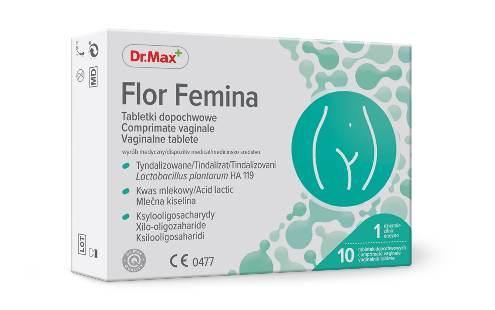 Flor Femina Dr. Max, tabletki dopochwowe, 10 sztuk