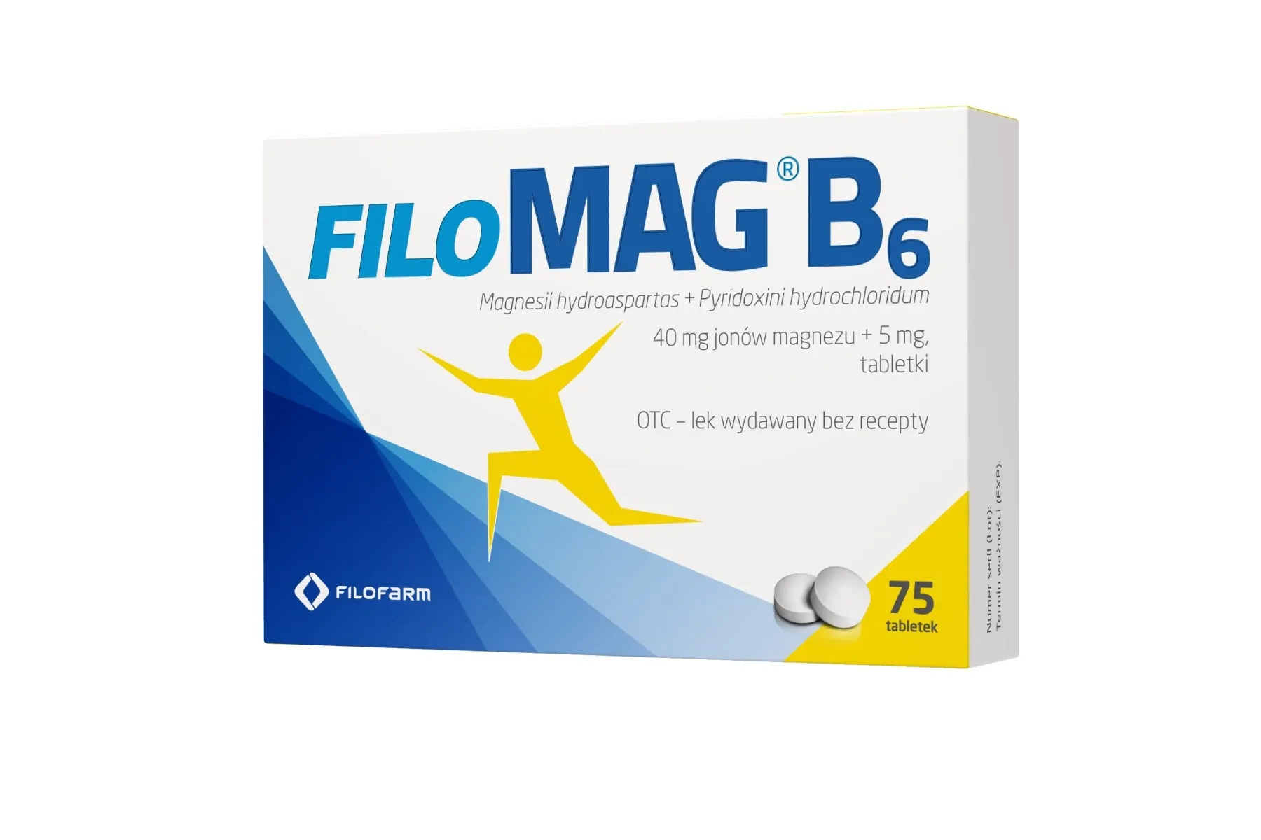 Filomag B6, 40 mg+ 5 mg, 75 tabletek