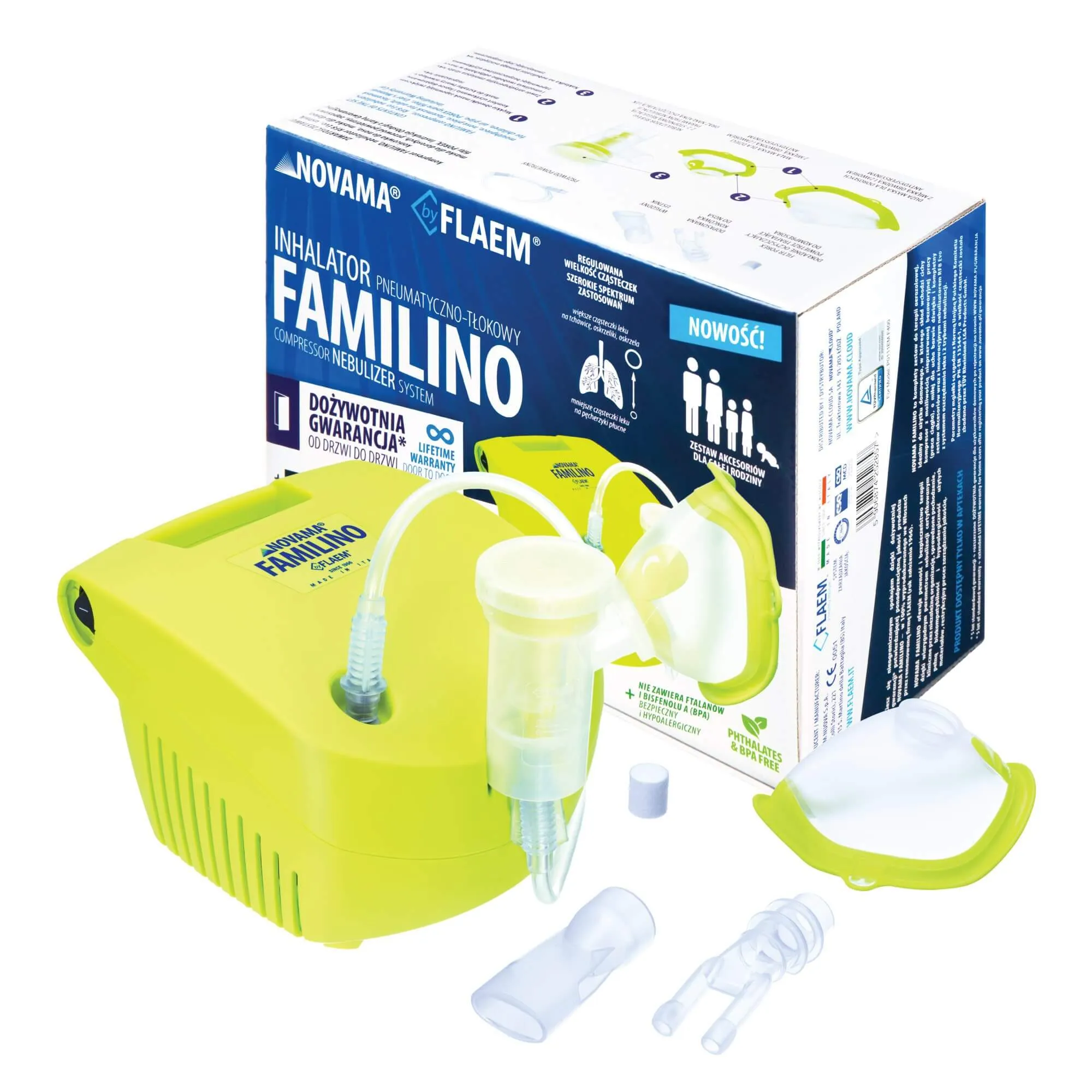 Novama Familino by Flaem, inhalator pneumatyczno-tłokowy 