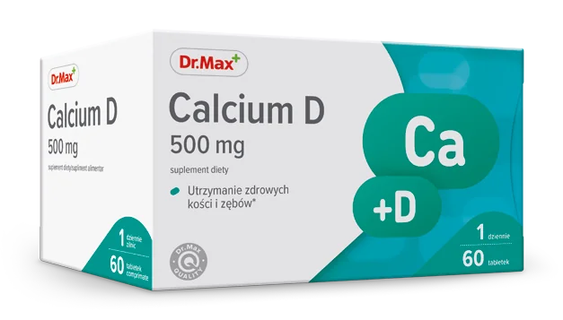 Calcium D 500 mg Dr. Max, suplement diety, 60 tabletek