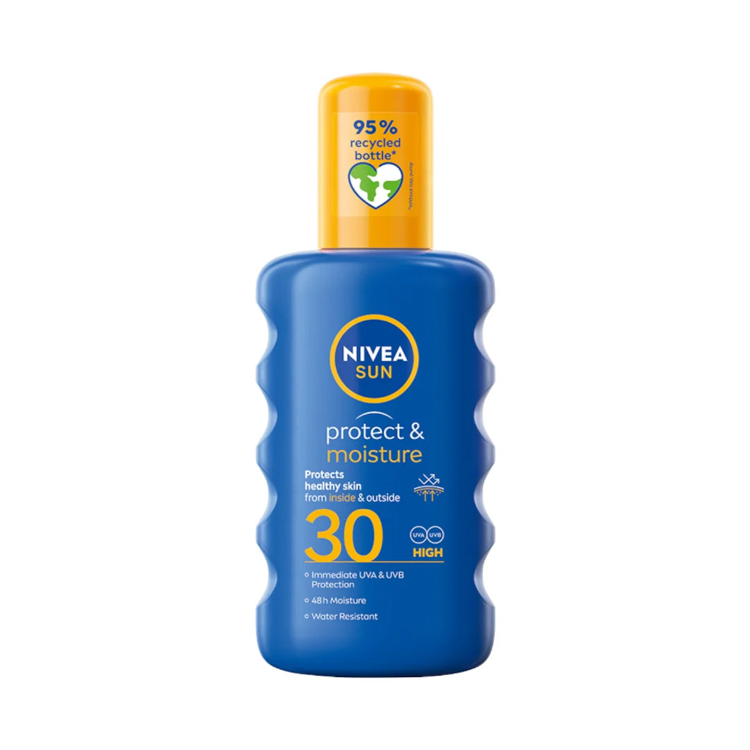 Nivea Sun Protect&Moisture nawilżający balsam do opalania w sprayu SPF 30, 200 ml