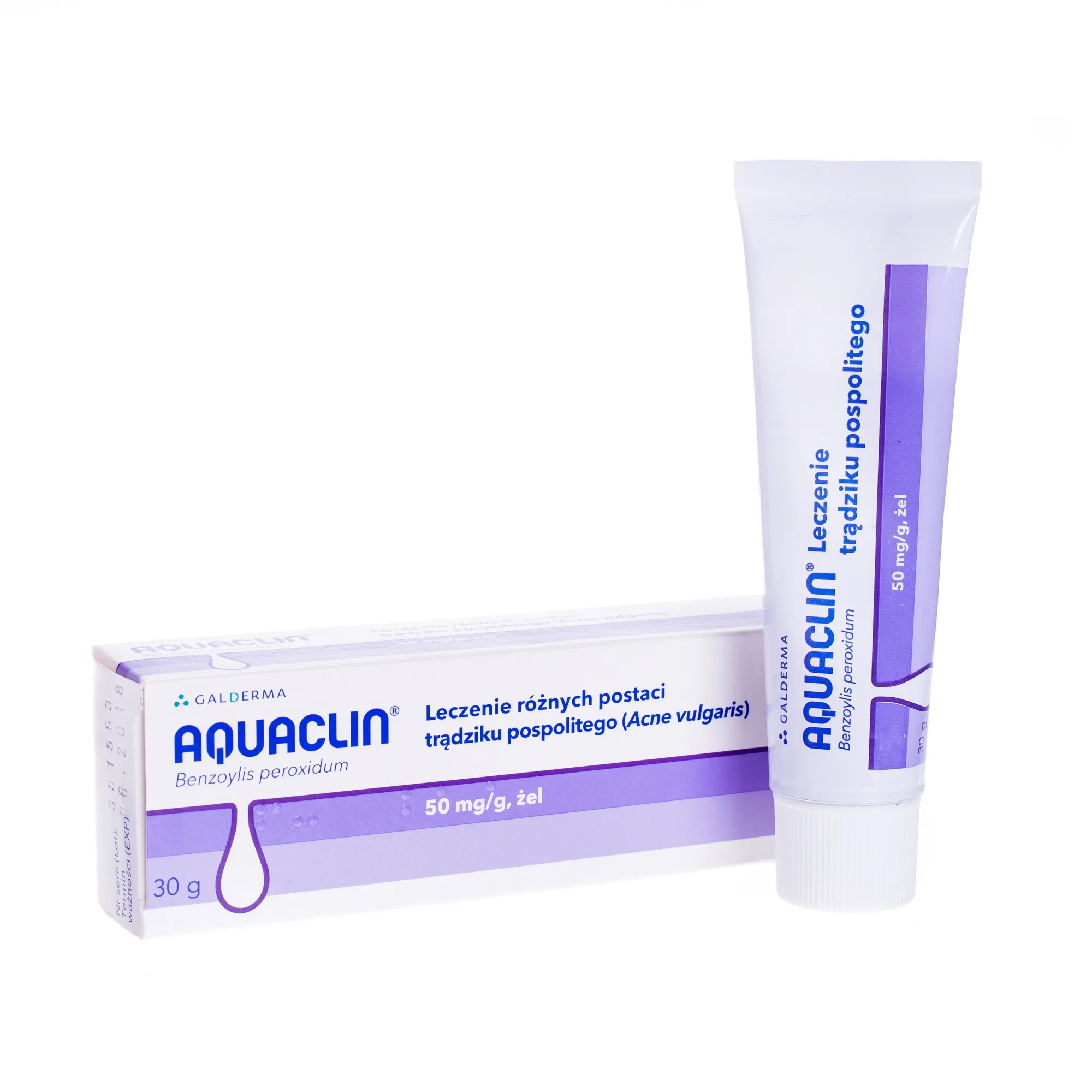 Aquaclin, żel do leczenia trądziku pospolitego, 50mg/g