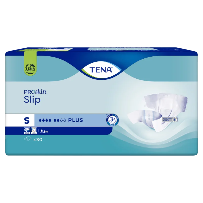 Tena Slip Plus, small 56-85 cm, pieluchomajtki zapinane na rzepy, 30 sztuk