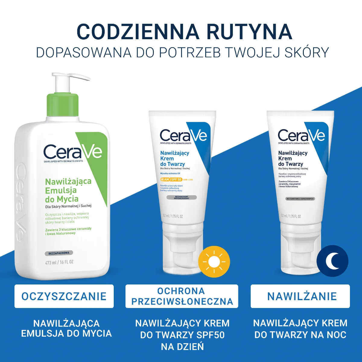 Cerave nawilżający krem do twarzy, 52 ml