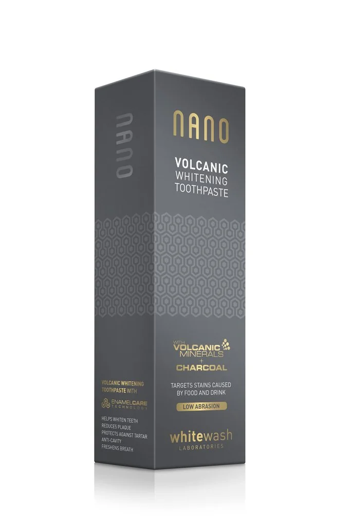 Whitewash Nano Volcanic Whitening Toothpaste, wybielająca pasta do zębów z węglem aktywnym i wulkanicznymi minerałami, 75 ml