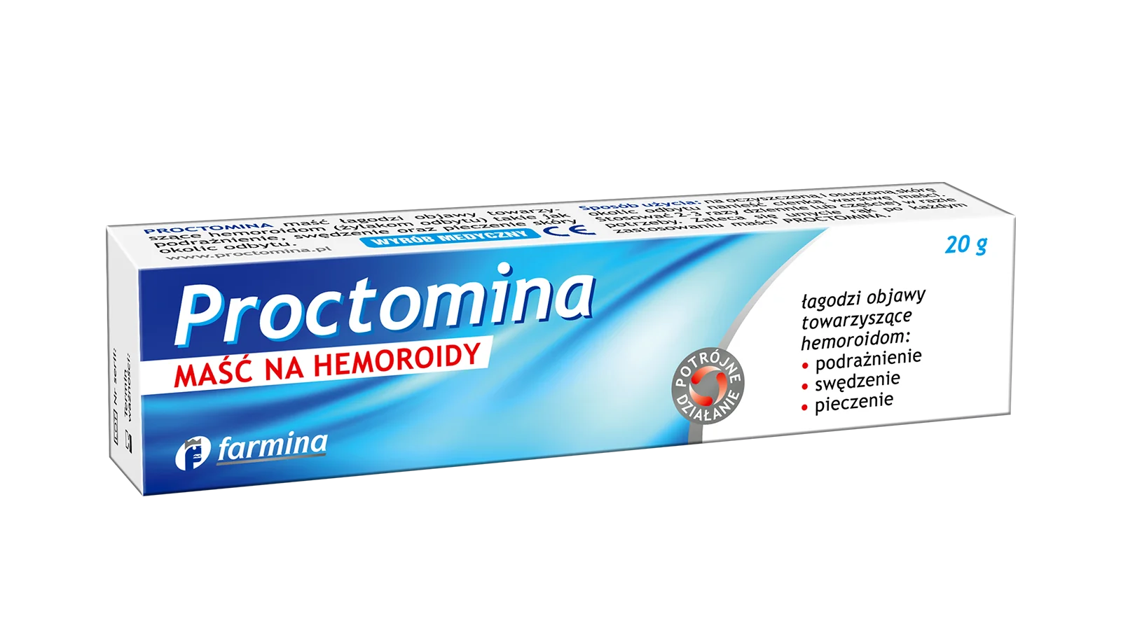 Proctomina, maść na hemoroidy, 20g