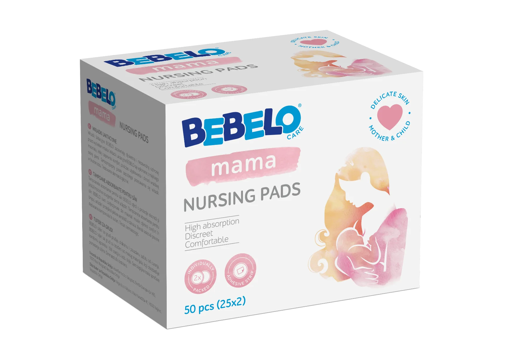 Bebelo Care Mama Dr.Max Nursing Pads, wkładki laktacyjne, 50 sztuk