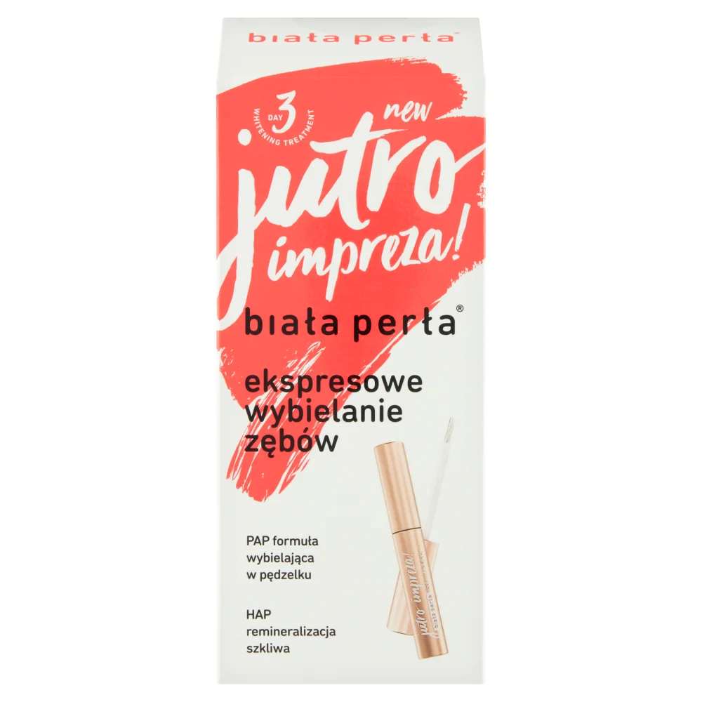 Biała Perła Jutro Impreza!, żel wybielający, 8 ml + pasta wybielająca, 30 ml,