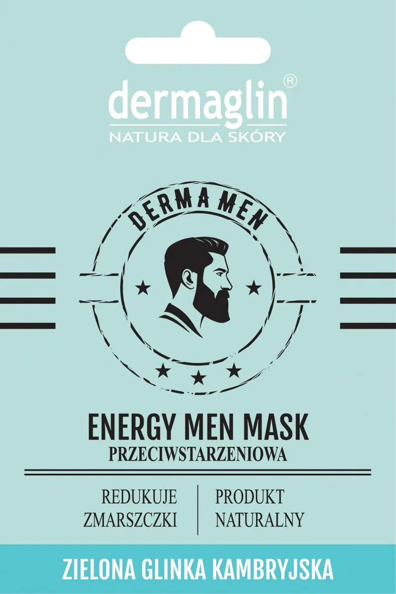 Dermaglin Derma Men Energy Men, przeciwstarzeniowa maseczka do twarzy dla mężczyzn, 20 g