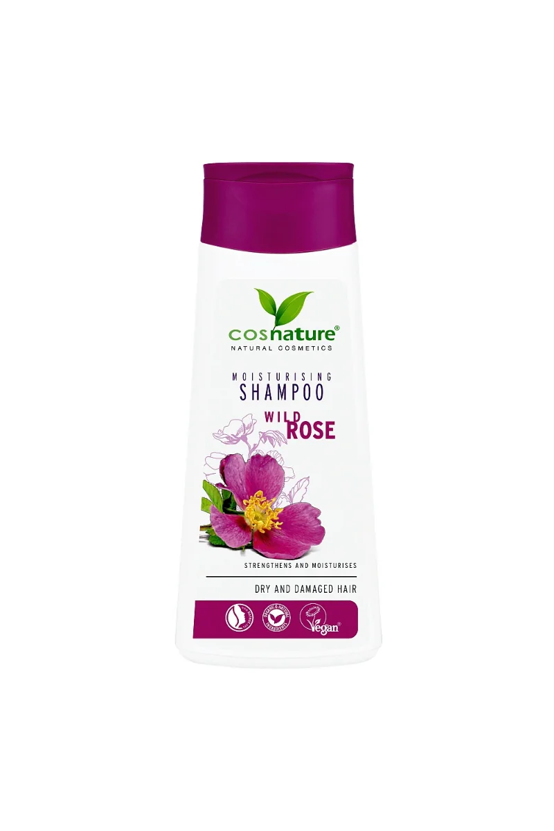 Cosnature, naturalny nawilżający szampon do włosów z dziką różą, 200 ml