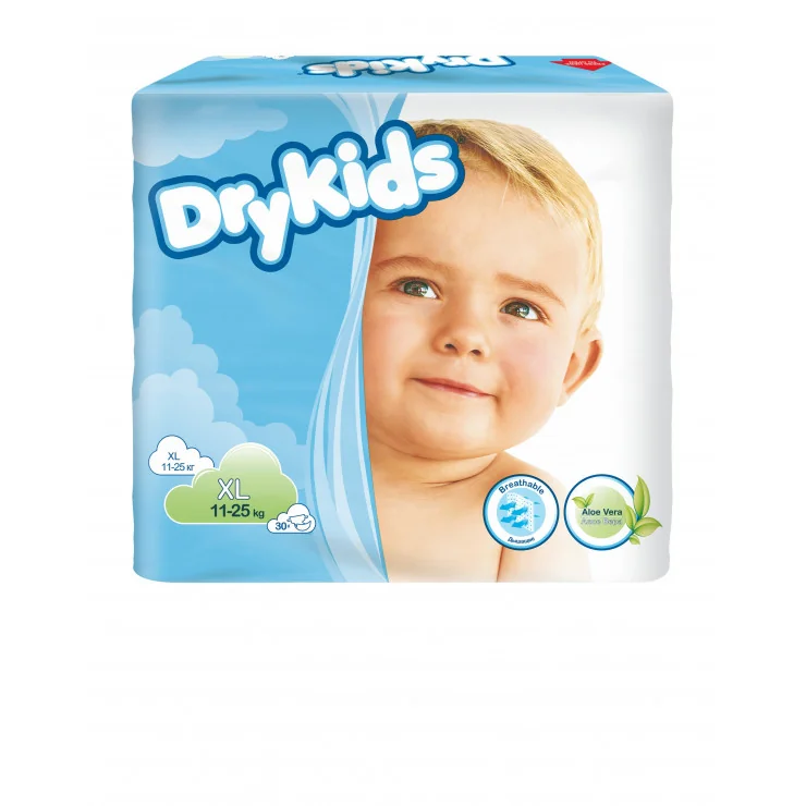 Pieluchomajtki dla dzieci TENA Dry Kids, XL (11-25 kg), 30 sztuk