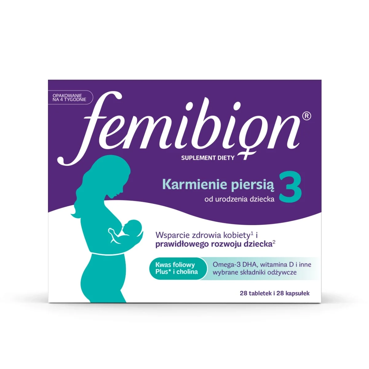 Femibion 3 Karmienie Piersią suplement diety, 28 tabletek + 28 kapsułek