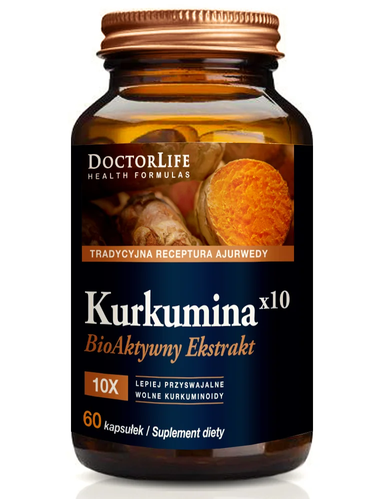 Doctor Life, Kurkumina X10 bioaktywny ekstrakt 500 mg, 60 kapsułek