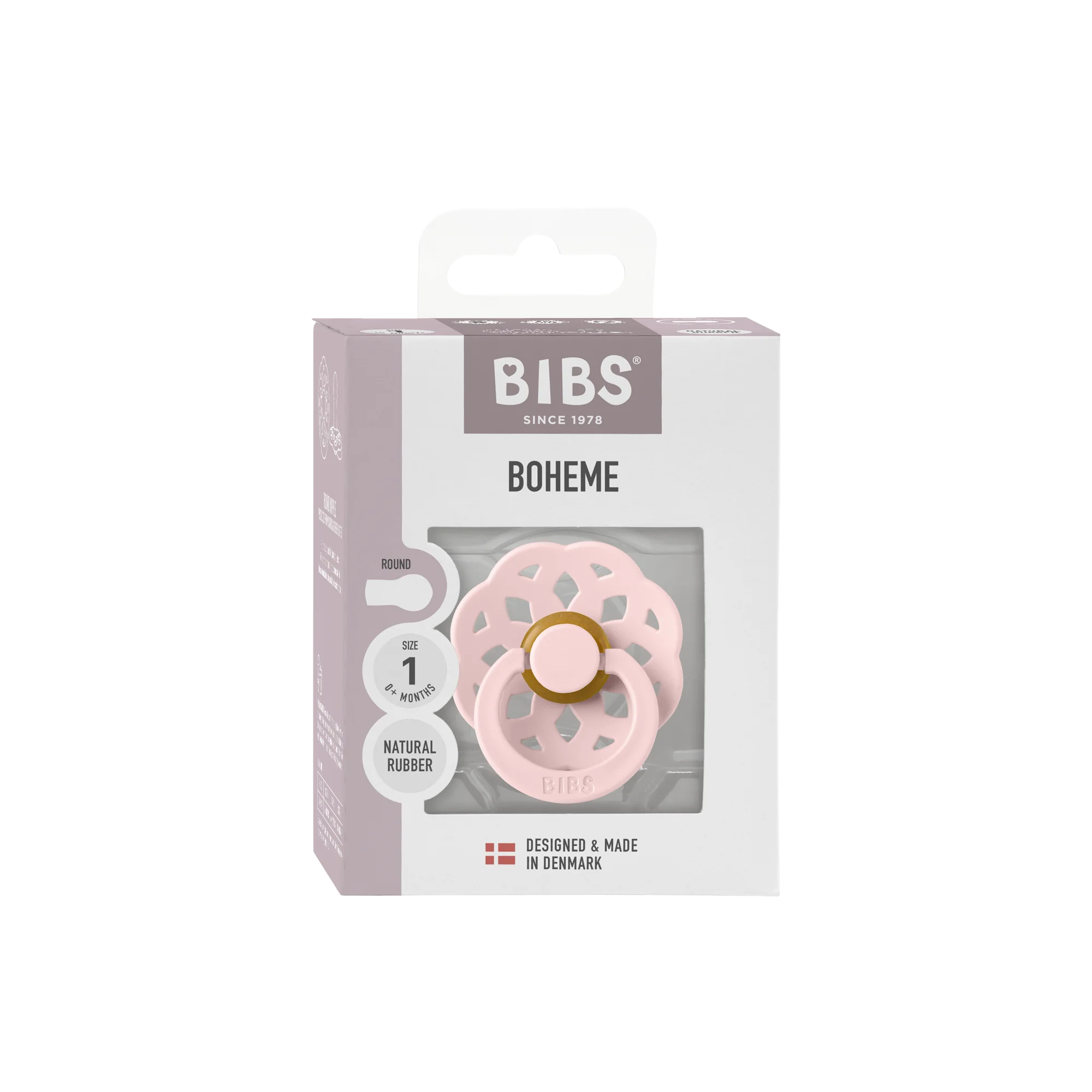 Bibs Pacifier Boheme Blossom smoczek lateksowy uspokajający, 1 szt. 