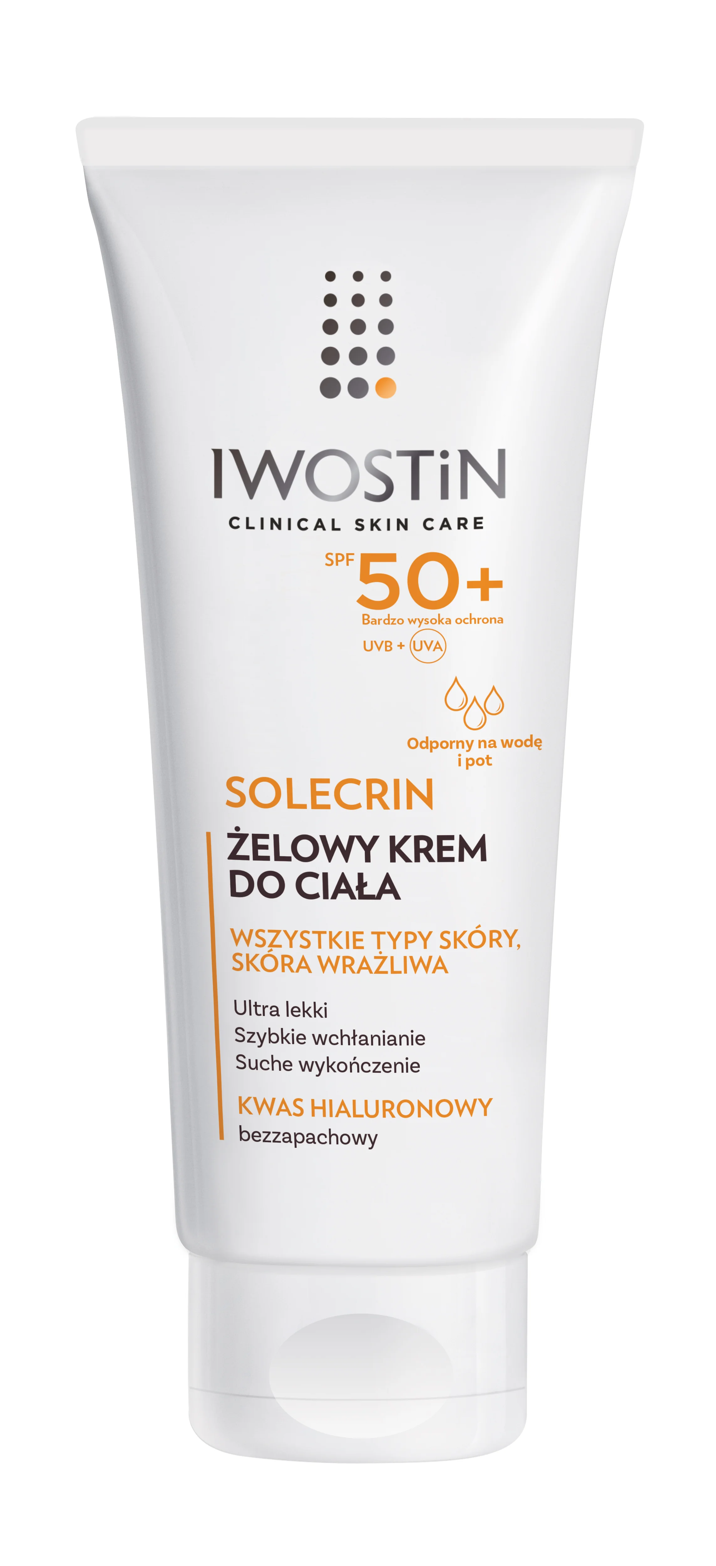 Iwostin Solecrin, żelowy krem do ciała SPF50+, 200 ml