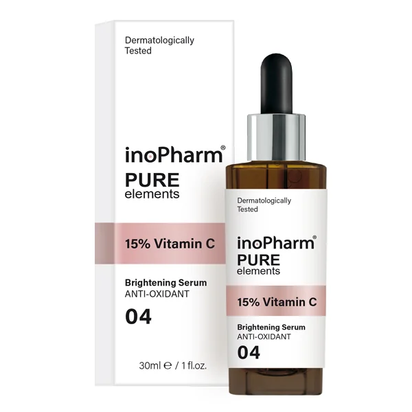 inoPharm Pure Elements, peeling do twarzy z 15% witaminą C, 30 ml