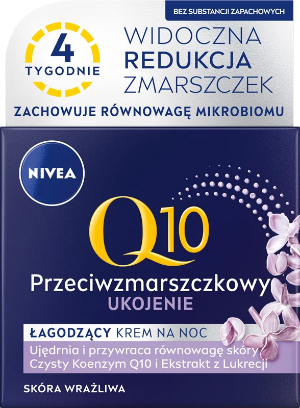 Nivea Q10 Ukojenie, przeciwzmarszczkowy krem na noc, 50 ml