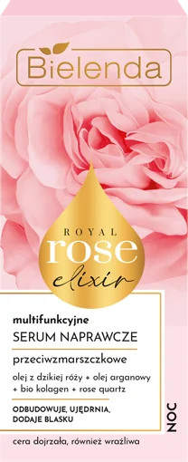 Bielenda Royal Rose multifunkcyjne przeciwzmarszczkowe serum naprawcze na noc, 30 ml