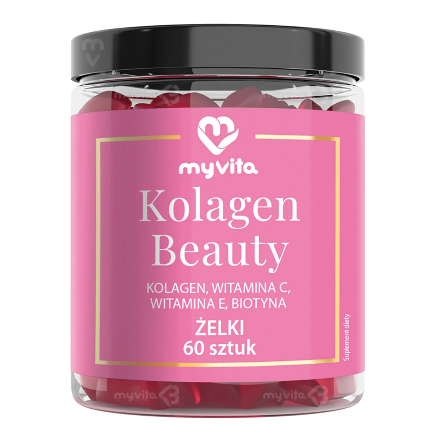 MyVita Kolagen Beauty, żelki naturalne, 60 sztuk