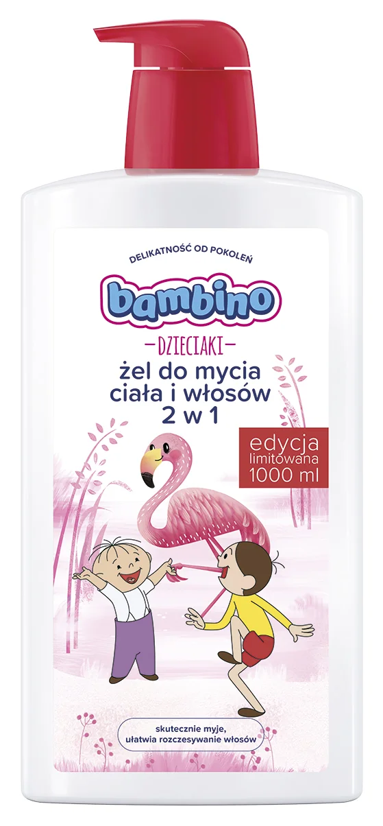 Bambino Dzieciaki żel do mycia ciała i włosów 2w1 Flaming, 1000 ml