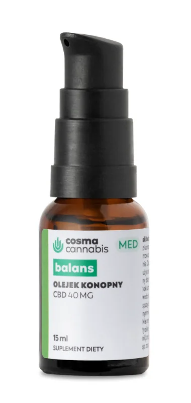 Cosma Canabis Med Balans, suplement diety, olejek konopny, 15 ml