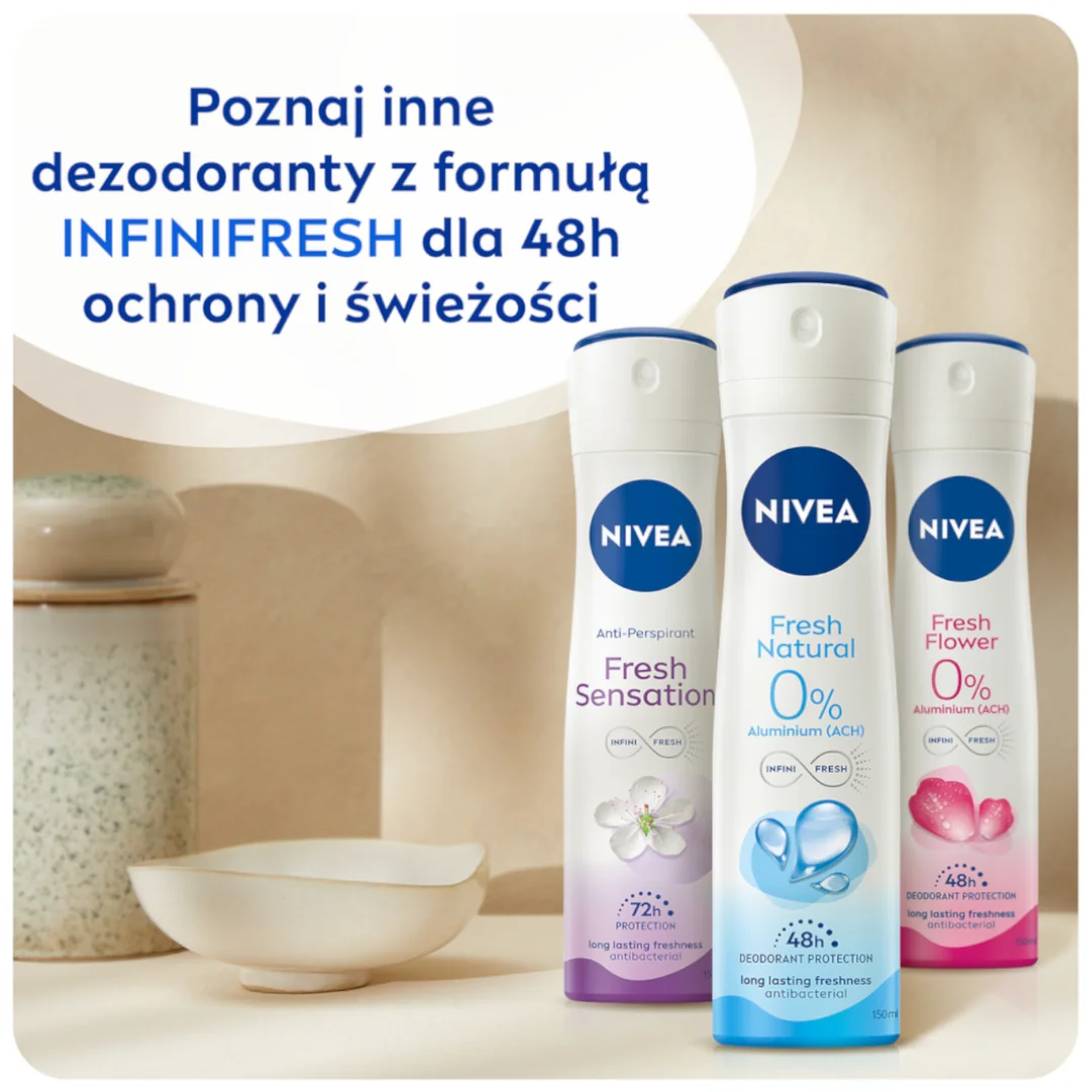 Nivea Fresh Natural antyperspirant w spray'u, 150 ml