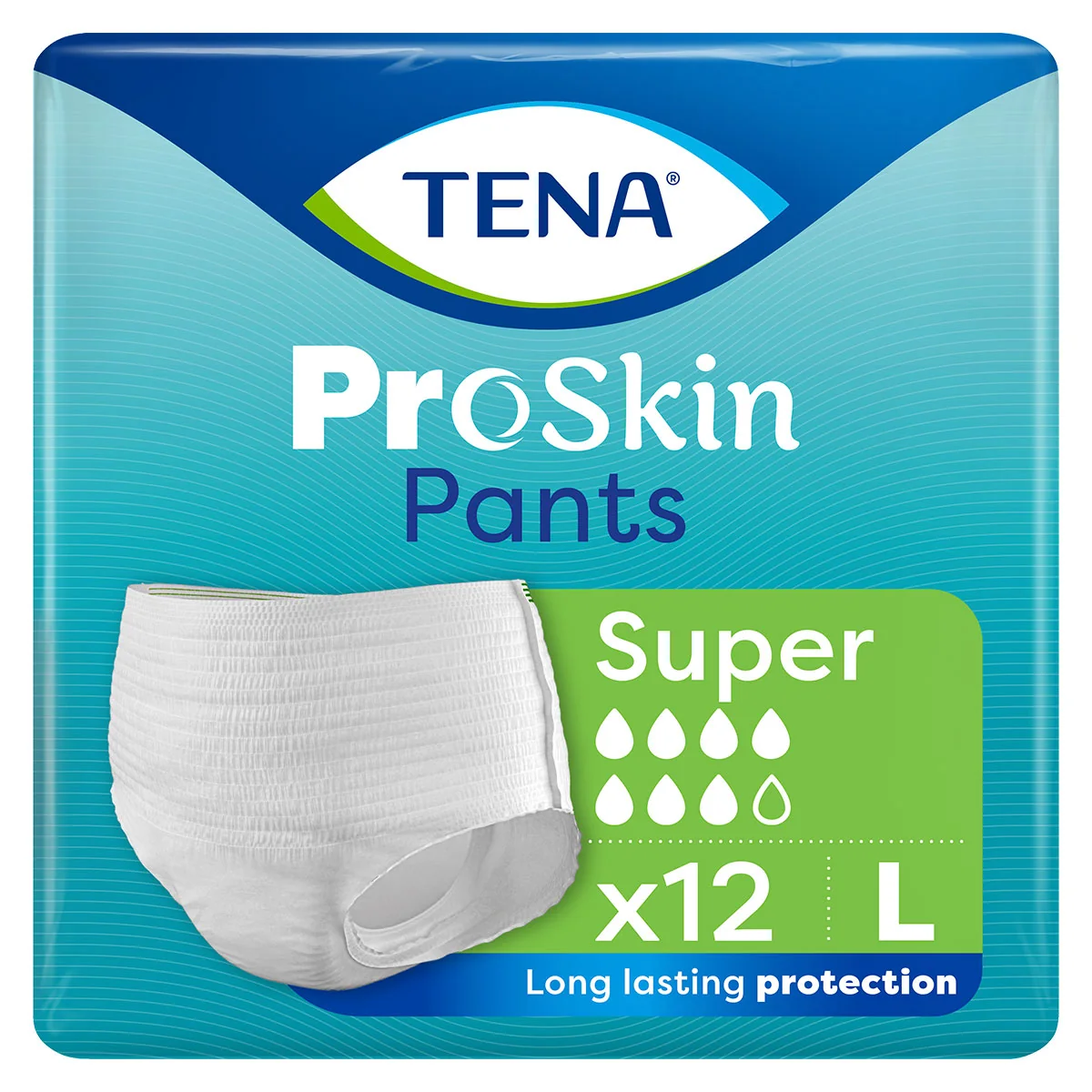 Tena Pants Proskin Super majtki chłonne, rozmiar L, 100-135 cm, 12 sztuk