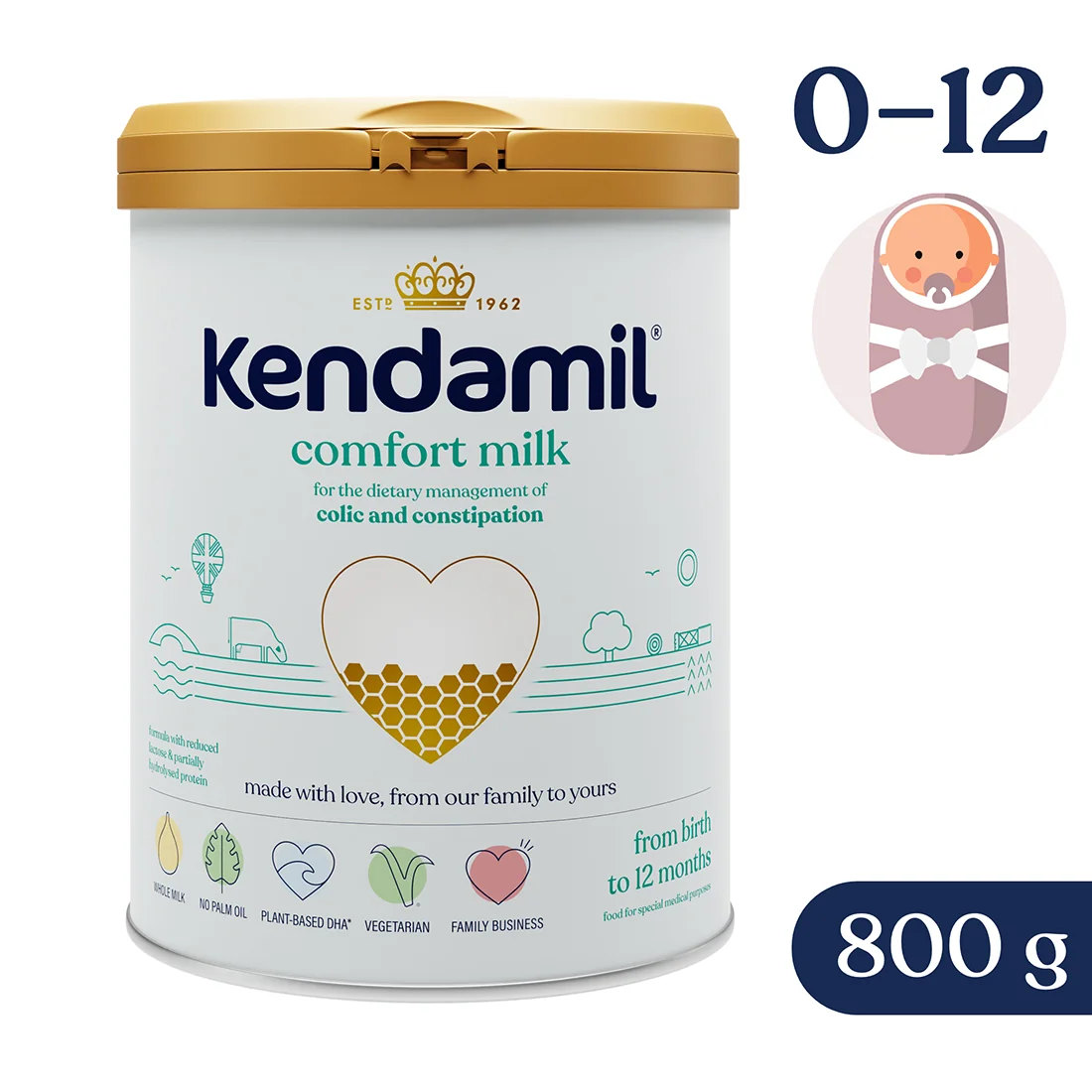 Kendamil Comfort Milk na kolki i zaparcia, 800 g