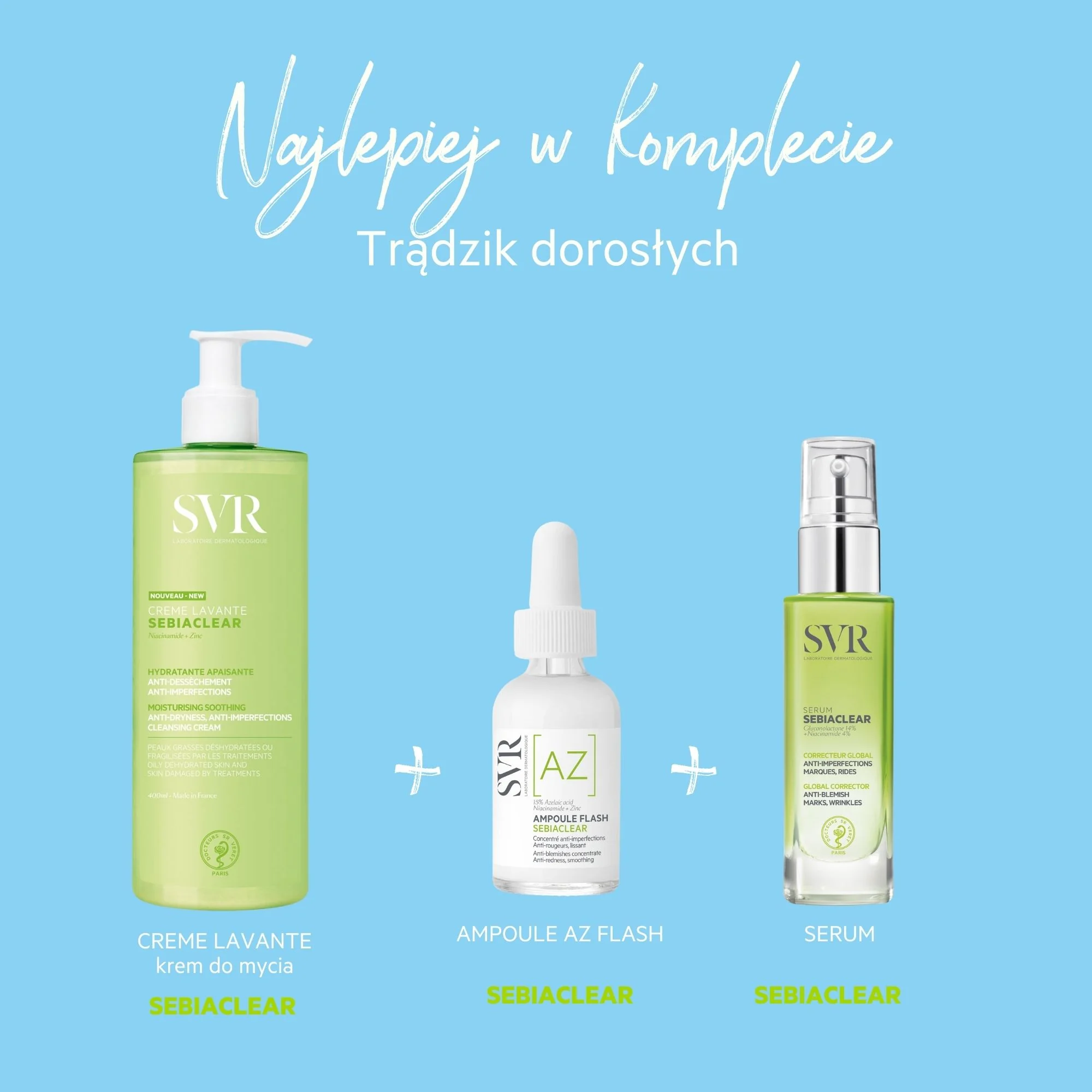 SVR Sebiaclear Ampoule Flash Koncentrat wygładzający korygujący niedoskonałości i zaczerwienienia, 30 ml