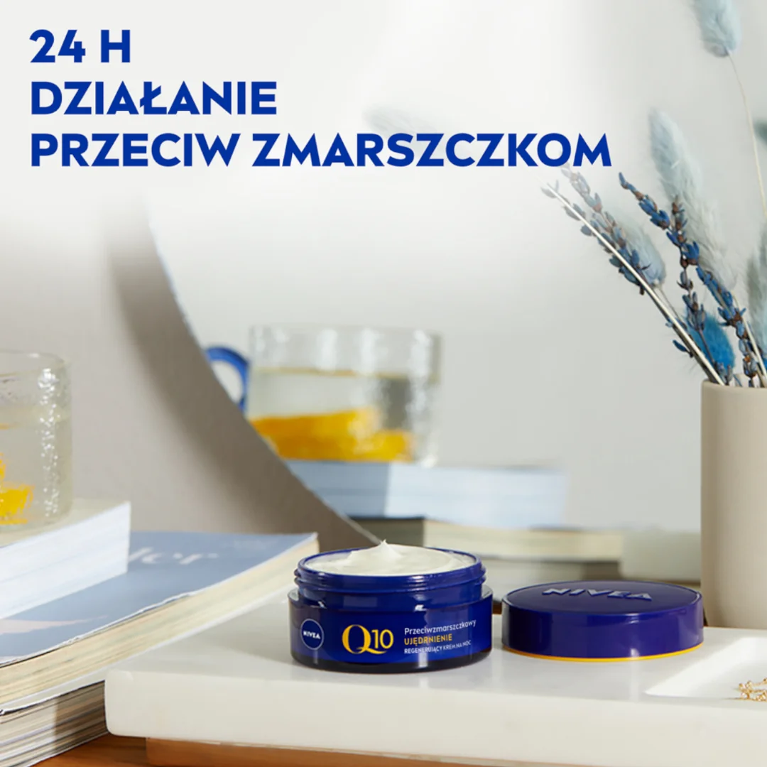 Nivea Q10 Ujędrnienie przeciwzmarszczkowy krem do twarzy na noc, 50 ml