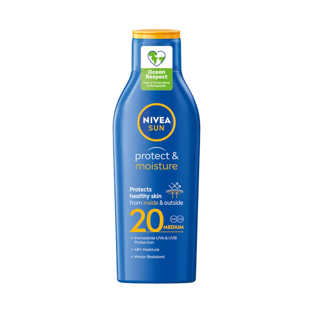 NIVEA SUN Nawilżający balsam do opalania SPF 20, 200 ml 