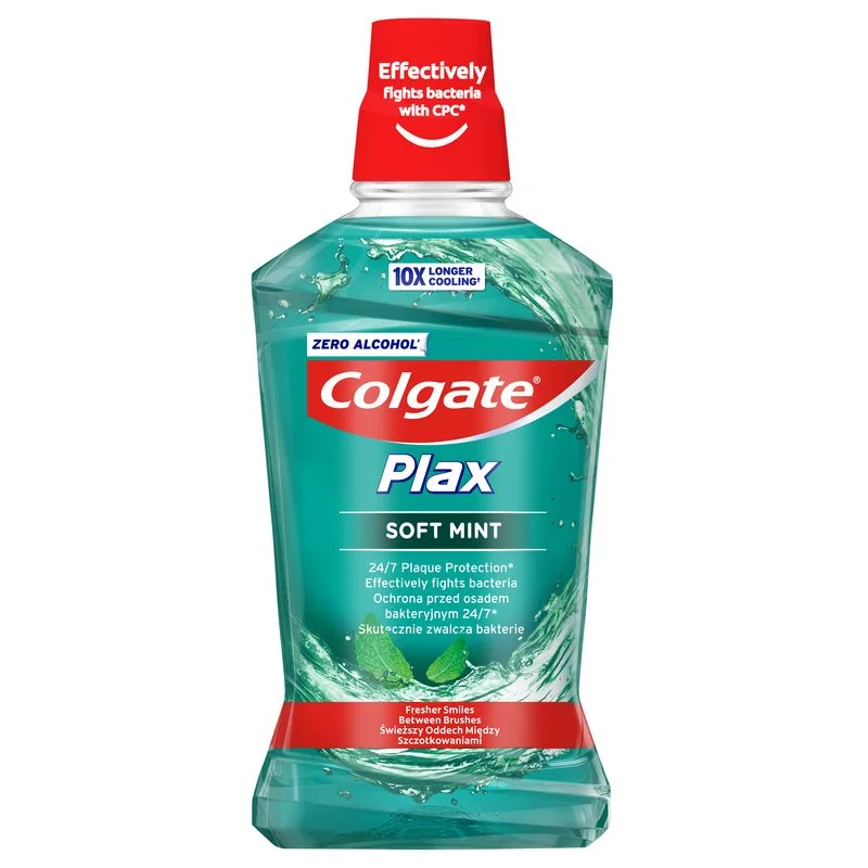 Colgate Plax Soft Mint, płyn do płukania jamy ustnej, 500 ml