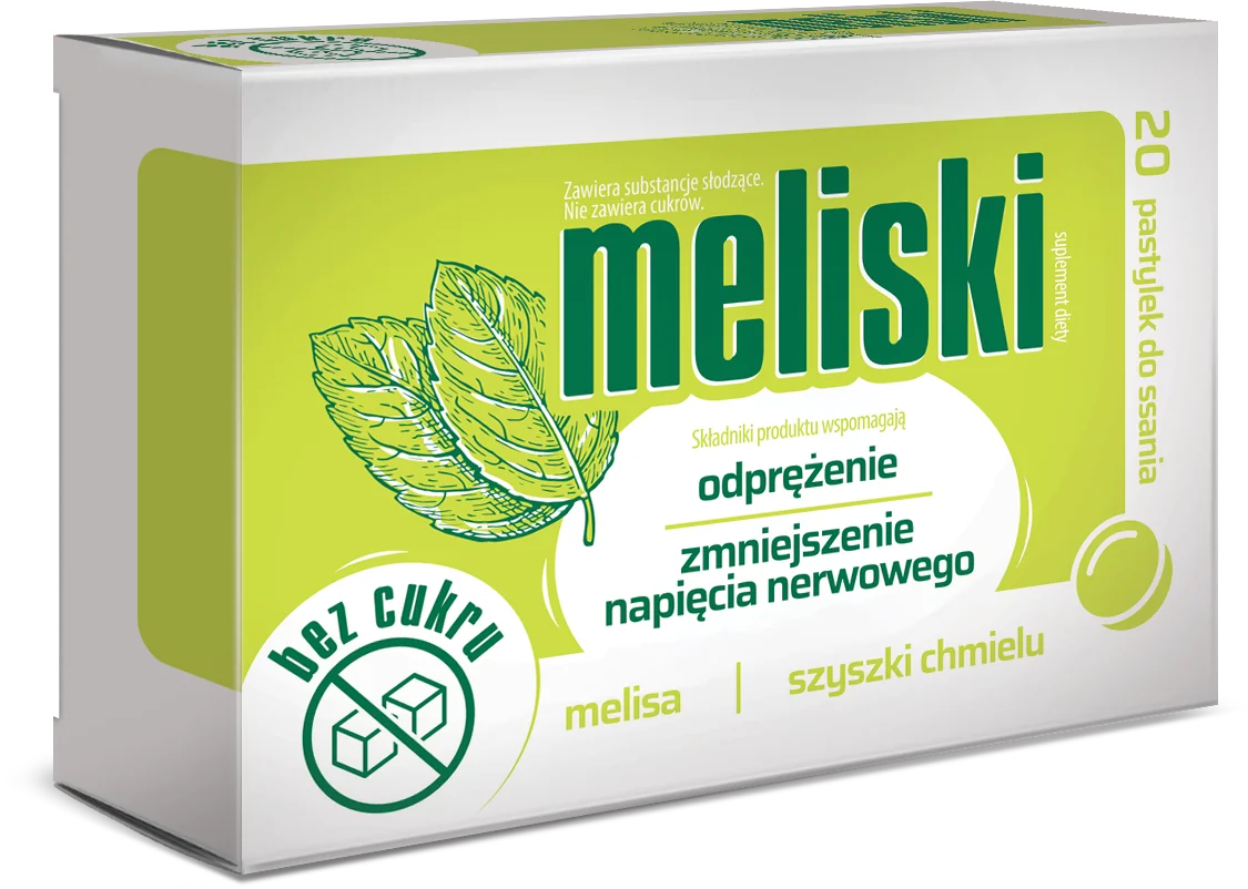 Meliski, suplement diety, 20 pastylek do ssania