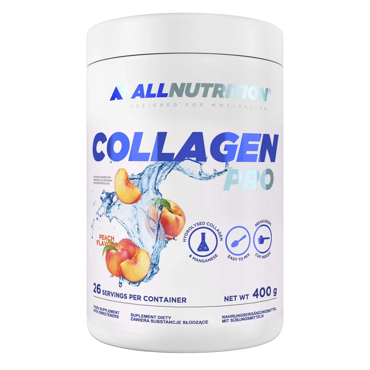 ALLNUTRITION Collagen Pro kolagen w proszku Peach, 400 g