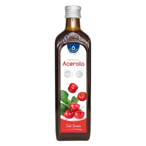 Oleofarm Sok z Aceroli z Witaminą C, suplement diety, 490 ml