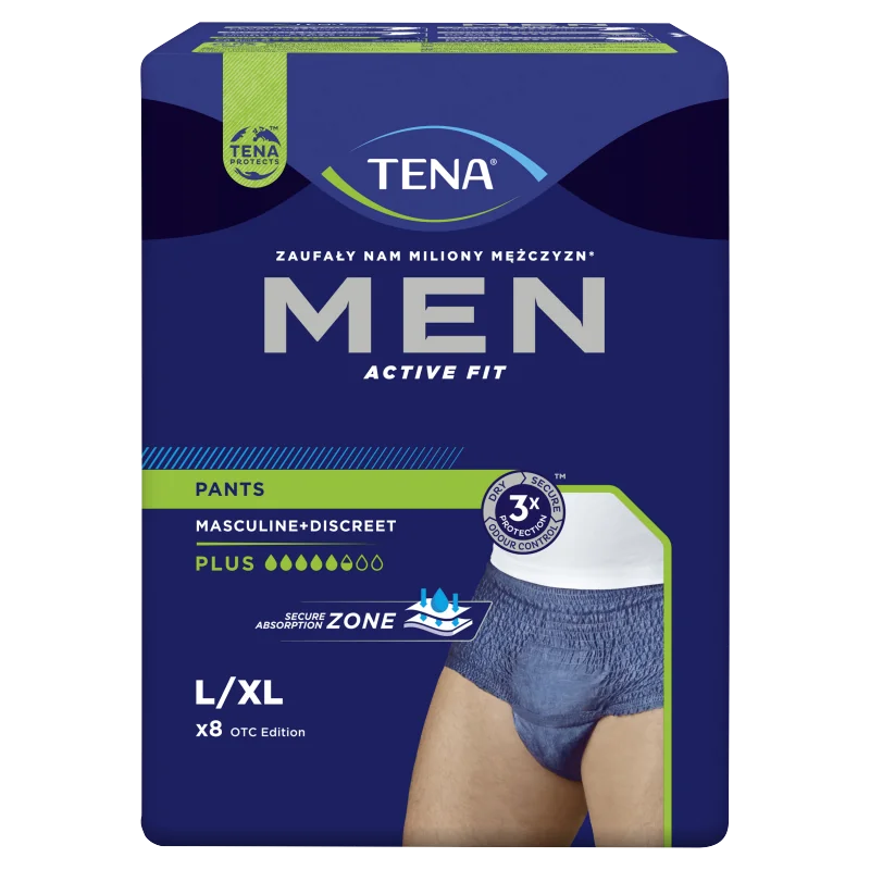 Tena Men Pants Plus, bielizna chłonna, large 95-130 cm, 8 sztuk