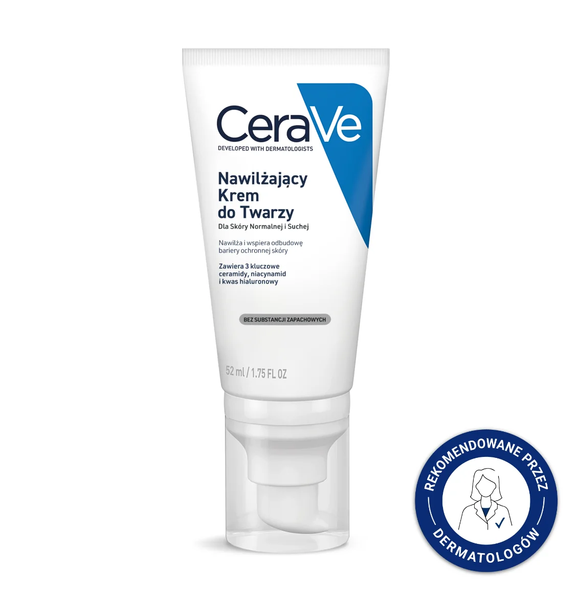 Cerave, nawilżający krem do twarzy, 52 ml