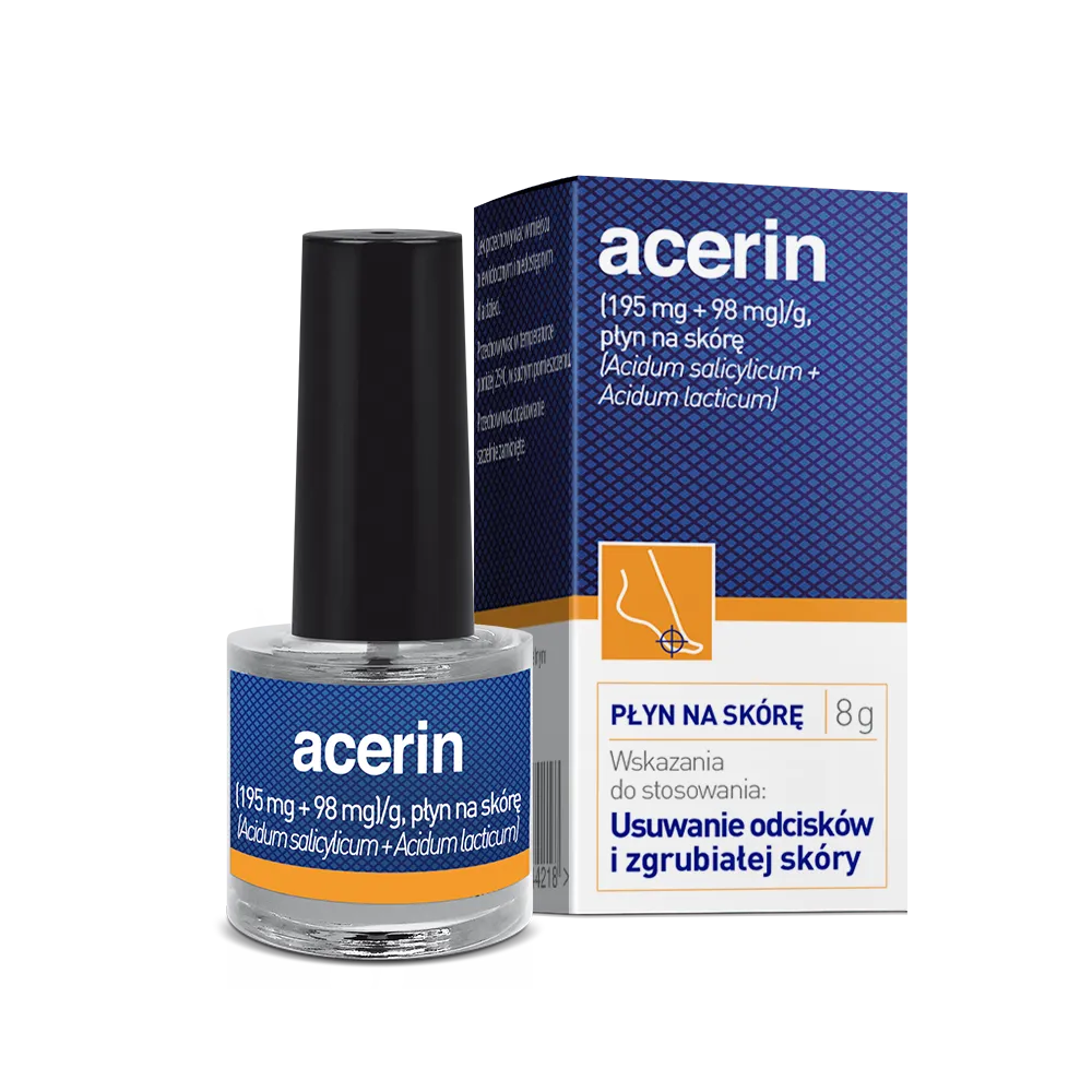 Acerin, (195 mg + 98 mg)/g, płyn na skórę, 8 g