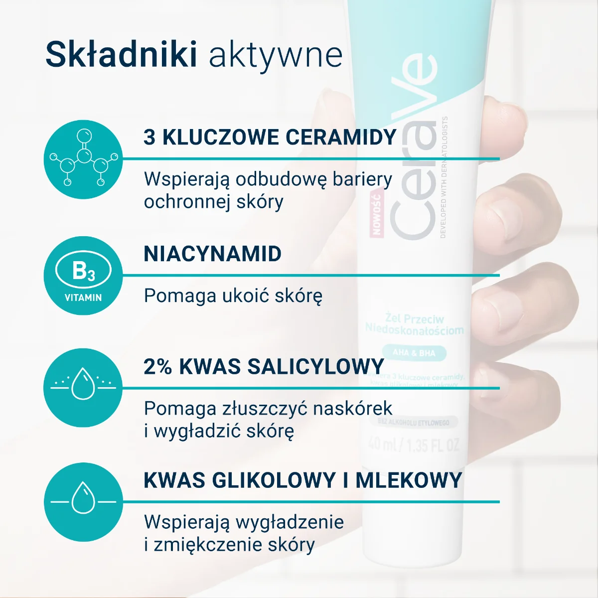 CeraVe żel przeciw niedoskonałościom, 40 ml