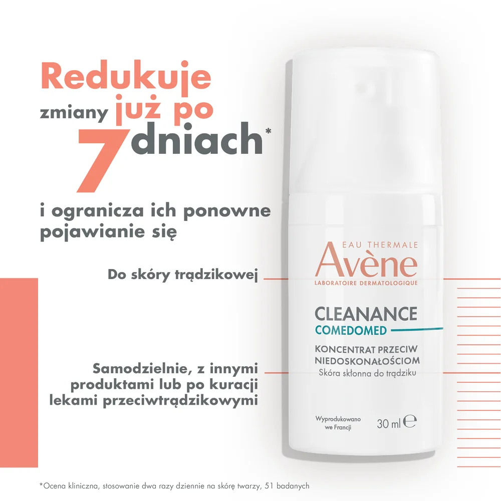 Avène Cleanance Comedomed koncentrat przeciw niedoskonałościom, 30 ml