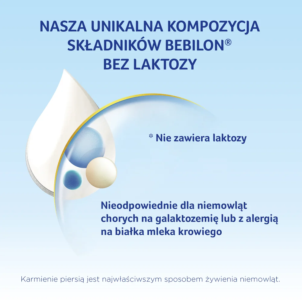 Bebilon BEZ LAKTOZY Pronutra mleko początkowe od urodzenia, 400 g