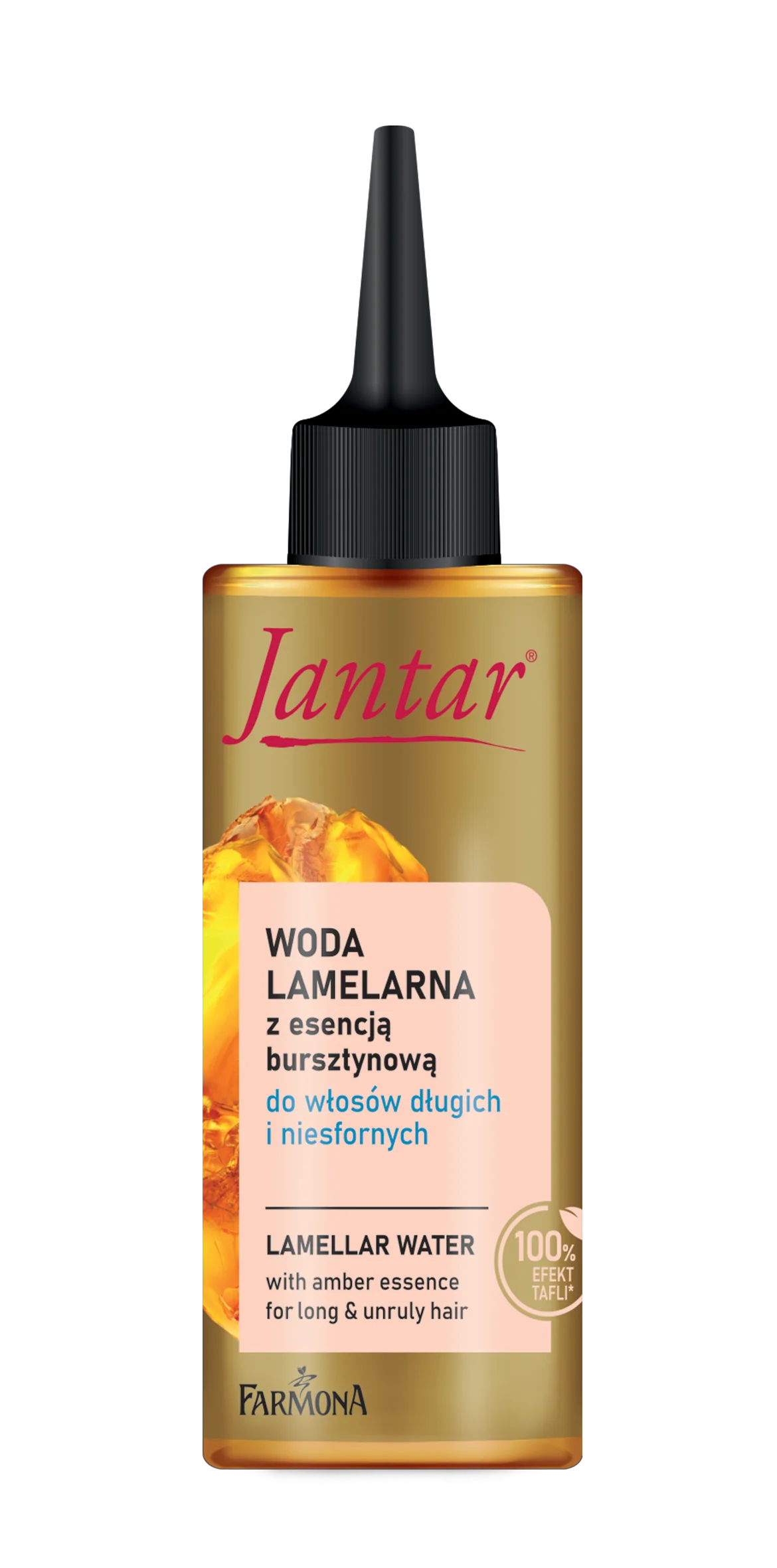 Jantar woda lamelarna z esencją bursztynową do włosów długich i niesfornych, 150 ml