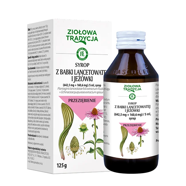 Ziołowa Tradycja syrop z babki lancetowatej i jeżówki, 125 g